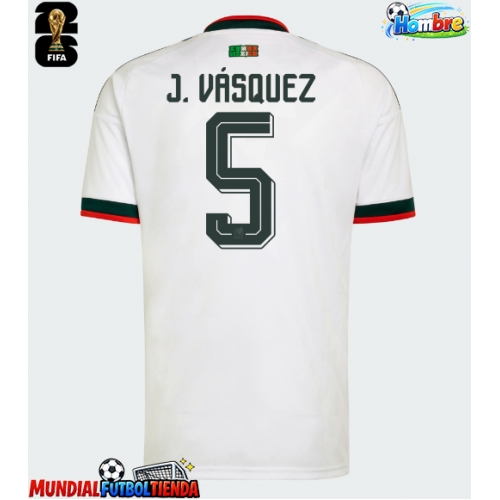 Camiseta México Johan Vasquez #5 Segunda Equipación Replica Mundial 2026 mangas cortas